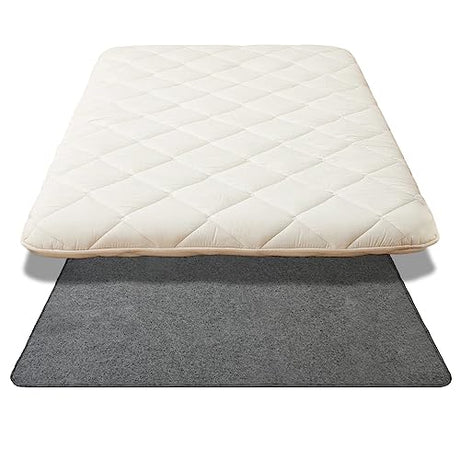 Dr.Futon Japanese Floor Futon Mattress Traditional Cotton Shikibuton Foldable Roll Up Bed Twin Dr.Futon