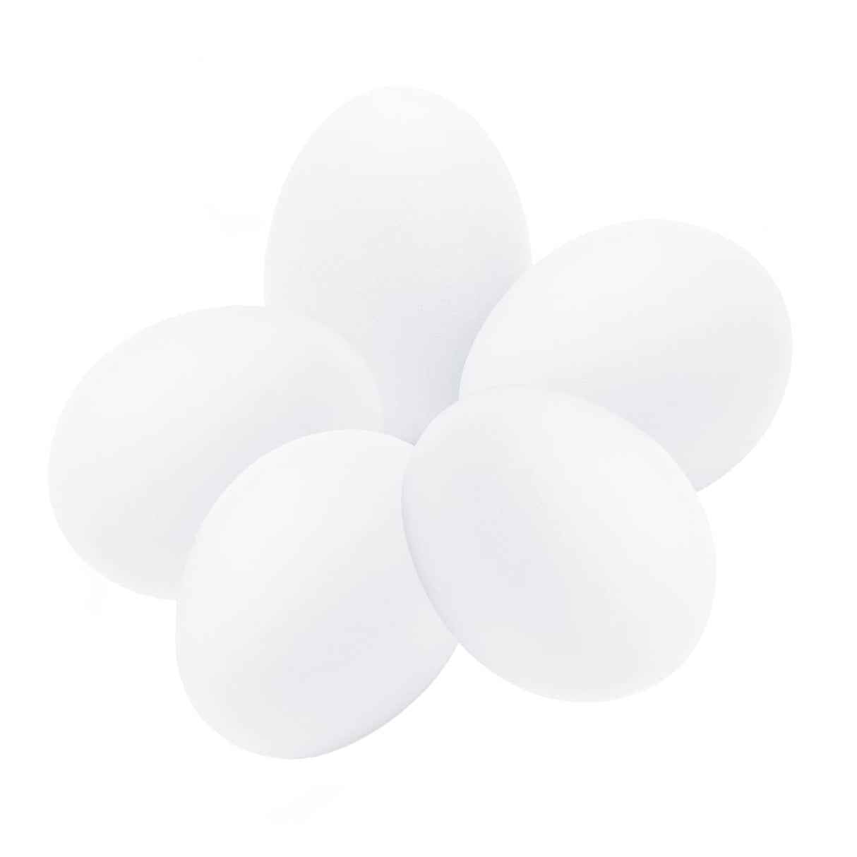 SunGrow Fake Wooden Eggs to Train Birds from Laying in The Nesting Boxes & to Stop from Eating Own Eggs, White Color, 5 Pack Suitable for Chicken and Duck SunGrow