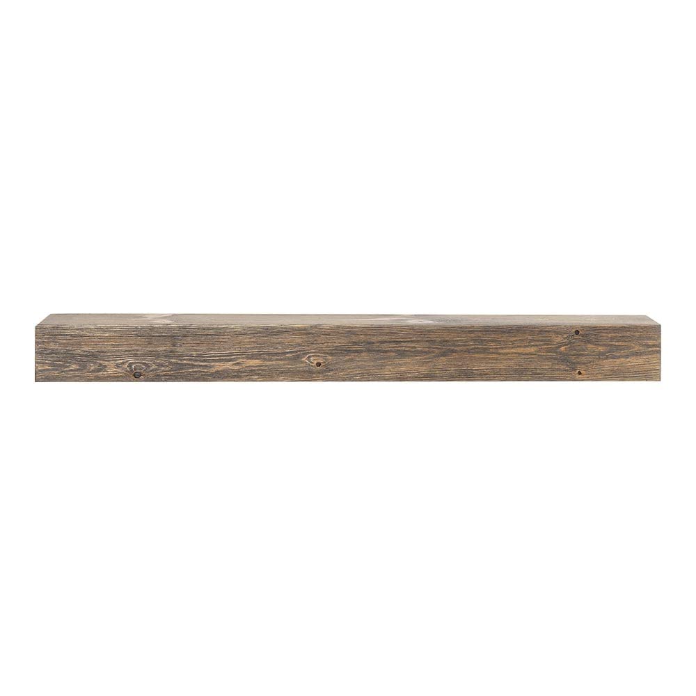 MANTELSDIRECT Vail Fireplace Mantel Shelf - 72 Inch Wide x 6 Inch Tall - Driftwood Finish, Rustic, Distressed, Wall Mounted Shelf | Handcrafted & Milled in The USA