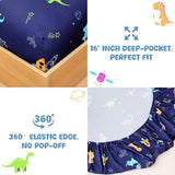 MICORAL Kids Twin Sheet Set Dinosaur, 3 Pieces Sheets for Boys & Girls, Soft Printed Microfiber Bed Sheets, Deep Pocket Cozy Toddler Bedding Set MICORAL