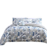 Tommy Bahama - California King Comforter Set, Soft Woven Bedding with Matching Pillowcases & Bed Skirt, Medium Weight for Year Round Comfort, 4 Piece Bed Set (Raw Coast Blue) Tommy Bahama