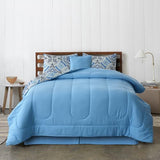 LUX Décor Reversible 5pc King Comforter Set, Printed Bedding Set, All-in-One Bed in a Bag, Includes 1 Comforter, 2 Pillow Shams, 1 Decorative Pillow & 1 Bed Skirt (Aztec Sky,King) LDC LUX DECOR COLLECTION