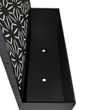 Oakland Living 6 ft. X 4 ft. Black Freestanding Metal Privacy Screen Room Divider with Flower Box Oakland Living