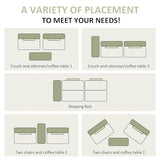 BIAOZHIKE Convertible Futon Sofa Bed with Storage Ottoman/Coffee Table, Multifunctional Folding Futon Set, Tufted Loveseat Sleeper Couch for Small Space, Bedroom, Apartment, Dorm (Black) BIAOZHIKE