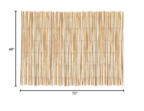 Forever Bamboo Natural Split Rolled Bamboo Fence Panel for Garden Privacy Fence Screen for Indoor or Outdoor 4 Ft H x 6 Ft L (2-Pack) FOREVER BAMBOO