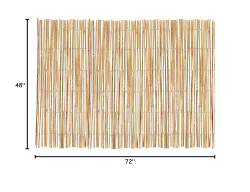 Forever Bamboo Natural Split Rolled Bamboo Fence Panel for Garden Privacy Fence Screen for Indoor or Outdoor 4 Ft H x 6 Ft L (2-Pack)