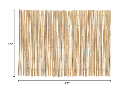 Forever Bamboo Natural Split Rolled Bamboo Fence Panel for Garden Privacy Fence Screen for Indoor or Outdoor 4 Ft H x 6 Ft L (2-Pack)