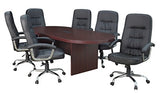 Regency with with Power Data Grommets Legacy Racetrack Conference Table, 95-inch, Mahogany Regency