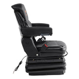 VEVOR Universal Tractor seat Suspension, Fold Down Forklift Seat with Adjustable Angle Back, Micro Switch, Seatbelt and Armrests, 3-level Shock Absorption Tractor Seat for Tractor Loader Excavator VEVOR