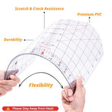 HTVRONT Tshirt Ruler Guide for Vinyl Alignment - Transparent PVC Tshirt Measurement Tool for Heat Press in HTV Vinyl, All-in-ONE T Shirt Ruler to Center Design and Craft Sewing HTVRONT