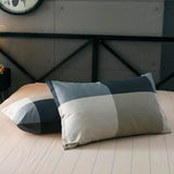 mixinni Full Comforter Set Men Boys Geometric Checkered Plaid Printed Bedding Comforter for All Season Soft Lightweight Bedding Set-Full Size mixinni