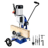 VEVOR Woodworking Mortise Machine, 1/2 HP 1700RPM Powermatic Mortiser, With Movable Work Bench Benchtop Mortising Machine, For Making Round Holes Square Holes Or Special Square Holes In Wood VEVOR
