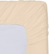 Utopia Bedding Twin Fitted Sheets - Bulk Pack of 6 Bottom Sheets - Soft Brushed Microfiber - Deep Pockets - Shrinkage & Fade Resistant - Easy Care (Beige) Utopia Bedding