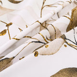 WONGS BEDDING Brown Comforter Set Queen, 7 Pieces Botanical Bed in a Bag Golden Leaves Bedding Set Soft Microfiber Queen (1 Comforter,2 Pillowcase,2 Pillow Shams,1 Flat Sheet,1 Fitted Sheet) WONGS BEDDING
