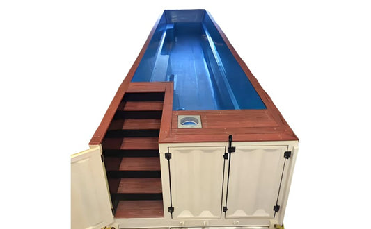 40ft Shipping container prefab portable luxury swimming pool fully assembled ready for instant setup for The same day swim experience.