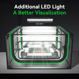 Lutyr Skpuphy Integrated Laser Engraver Enclosure with LED Light, Ventilation Kit, Fits for Most Laser Cutter, Insulates Against Smoke, Odor and Noise, Eye Protection 720 * 720 * 400MM Lutyr