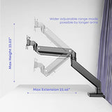 Heavy Duty Monitor Arm for Ultrawide Screens up to 49 inch and 39.6lbs, Premium Aluminum Single Desk Mount Stand with Gas Spring, VESA 75x75/100x100 IMtKotW