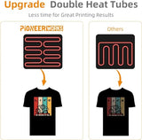 Heat Press Machine for T Shirts, 6 in 1 Auto Hat Heat Press Sublimation, 800W 360° Rotation Swing-Away, Dual-Tube Heating Printing for DIY T-Shirts Cap Hat Mugs-12 X 15'' Black Towallmark