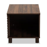 Baxton Studio Eckhart Modern and Contemporary Walnut Brown Finished Wood Cat Litter Box Cover House Baxton Studio