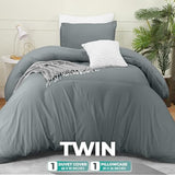 Utopia Bedding Duvet Cover Set with Pillowcases- 2 Pieces Bedding Duvet Cover with Zipper Closure - 1 Duvet Cover with 1 Pillow Sham - Soft Brushed Microfiber (Twin/Twin XL, Grey) Utopia Bedding