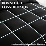 DOWNCOOL Comforters Full Size, Duvet Insert,Black All Season Duvet, Lightweight Quilt, Down Alternative Hotel Comforter with Corner Tabs (Black, Full 82x86 Inches) DOWNCOOL