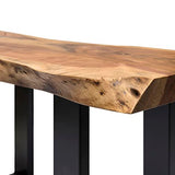 Alaterre Furniture Alpine Live Edge Solid Wood End Table, Natural 17 in x 27 in x 27 in Alaterre Furniture