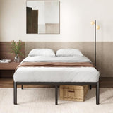 Zinus Van 16 Inch Full Metal Platform Bed, Steel Slat Support, No Box Spring Needed, Eco Friendly WonderBox Packaging, Easy Assembly, Black Zinus