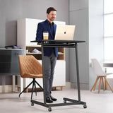 Eocnrhe Treadmill Desk, Mobile Small Standing Desk with Wheels for Walking Pad, Portable Table for Laptop, Rolling Table Adjustable Height, Bedside Table，Black Eocnrhe