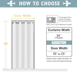 ChrisDowa Blackout Door Curtains for Doorway Privacy, Grommet Closet Curtains for Bedroom Closet Door, Thermal Insulated Temporary Doorway Cover Room Divider Drapes (1 Panel, Dark Grey, 34 x 80 Inch) ChrisDowa