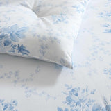 Laura Ashley - Twin Duvet Cover Set, Plain Weave Cotton Bedding with Matching Sham, Button Closure, Lightweight for Year Round Use, Dorm Essentials, Oeko-Tex Certified (Sophia Blue) Laura Ashley