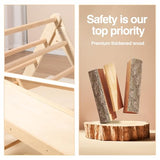 Giant bean Large Foldable Pikler Triangle Set with Sliding Ramp & Climbing Arch Ramp, 5-in-1 Wooden Toddler Climbing Toys Indoor,Playground Jungle Gym for Kids Age 3-6, Montessori Climbing Set Giant bean
