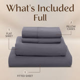 Utopia Bedding Full Sheet Set – 4 Piece Bed Sheets for Full Size Bed, Soft and Breathable Microfiber, Includes 1 Fitted Sheet, 1 Flat Sheet and 2 Pillowcases (Grey) Utopia Bedding