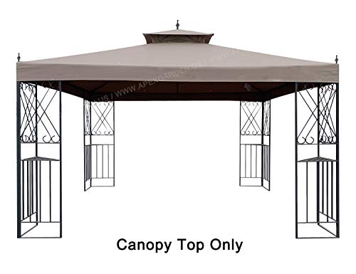 APEX GARDEN Replacement Canopy Top for 10' x 12' Monterey Gazebo #L-GZ288PST-4H / L-GZ288PST-4D APEX GARDEN