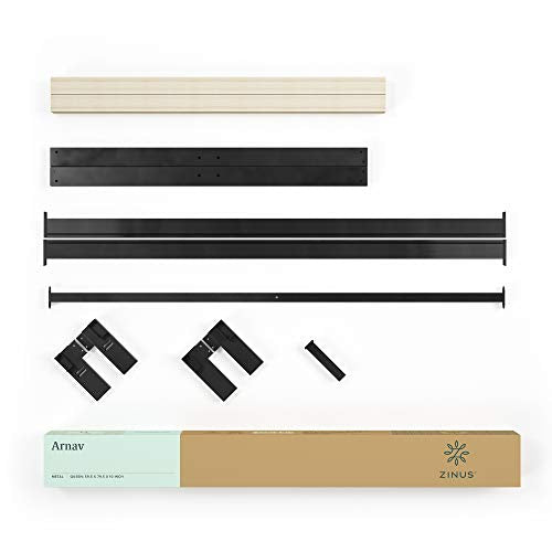 ZINUS Arnav King Metal Bed Frame with Wood Slat Support – No Box Spring Needed, Easy Assembly, Black Zinus
