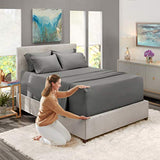 Hearth & Harbor Extra Deep Pocket Sheets - Fits Mattress 18-24 Inches Deep - Extra Deep Pocket Full Size Sets - 6 Piece Full Size - Full - Gray Hearth & Harbor