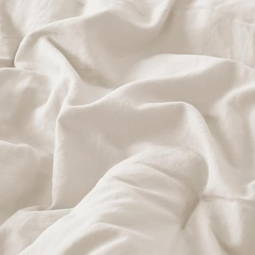 Codi Beige Twin Comforter Set for Girls - Boho Aesthetic Pom Fringe Design Cute Bedding, Soft Washed Microfiber Taupe Bed Sets, Lightweight Chic,1 Comforter & 1 Pillowcase Codi