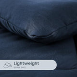Wake In Cloud - Toddler Bedding Set for Boys Girls, 4 Pieces Soft Crib Bed Set Including Comforter, Sheets and Pillowcase, Navy Blue Wake In Cloud
