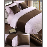 TTiiLoe Bed Runners Single Soft Velvet Decor Bedding Cover Brown Luxury Bedspread Bed Runners for Foot of Bed Bed Scarf Bed End Towel for Hotel Bedroom Wedding Room, 180x50cm TTiiLoe