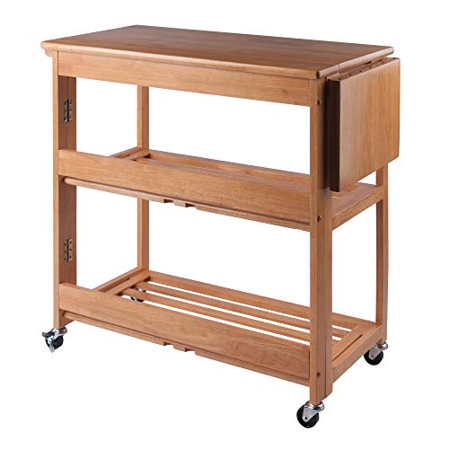 Winsome Radley Kitchen Cart, Light Oak - WoodArtSupply