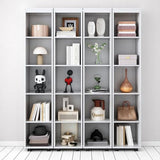 MERITLINE Queen Murphy Bed Cabinet with Storage Bookshelf Bookcase, Wood Hidden Foldable White Murphy Wall Bed with Storage Shelves for Adults MERITLINE