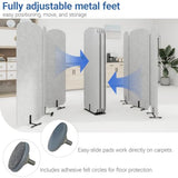 Natwind 3 Panel 73.2 x 71 inch Office Room Privacy Protect Space Divider Portable Partition,Wall Folding Cubicle Indoor Freestanding Acoustic Partition Temporary for Office Room Natwind