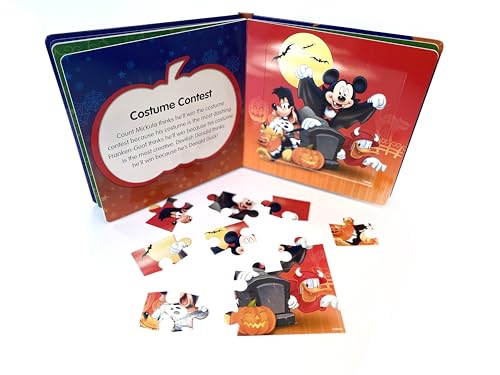 Disney Mickey Halloween My First Puzzle Book - Jigsaw Puzzles for kids, 10-page board book, 5 puzzles to enjoy