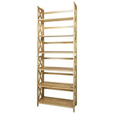 Casual Home Montego 3-Shelf Folding Bookcase, Natural , 27.5" Wide Casual Home