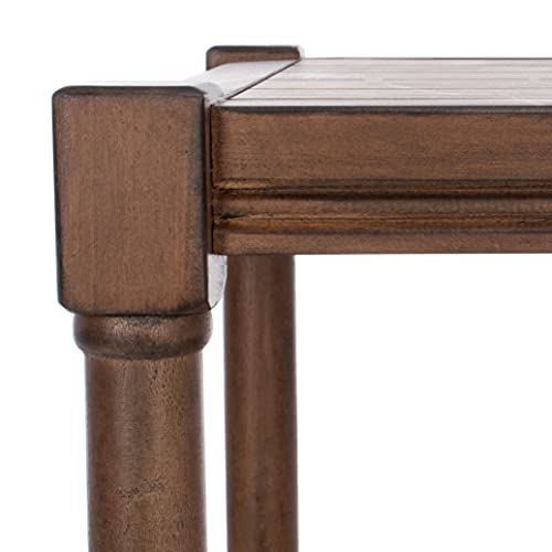 SAFAVIEH Home Collection Rafiki Brown 3-Shelf Console Table CNS5715C SAFAVIEH