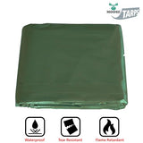 Moose Supply Heavy Duty Tarp, 100% Waterproof 12mil Thick PVC Vinyl Tent Tarp for Camping, Multi-Purpose Thick Protective Cover, Weather Proof, Heavy Duty, UV Resistant, 20 Feet x 40 Feet, Green Moose Supply