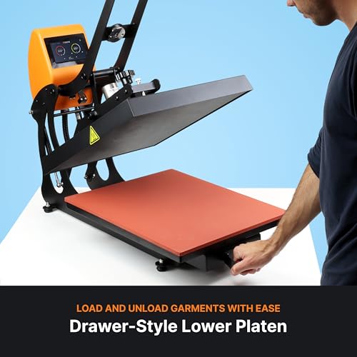 Ricoma Auto Open Heat Press, 15x15 Heat Press Machine for T-Shirts, Hoodies, Bags, and More Ricoma
