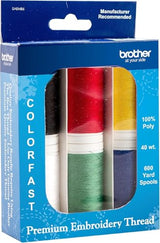 Brother PE545 Embroidery Machine, Wireless LAN Connected, 135 Built-in Designs, 4" x 4" Hoop Area, Premium Embroidery Thread 6 Spools, 75/11 Size Embroidery Needles 100 Count