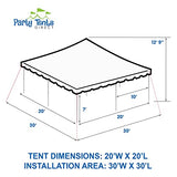 Party Tents Direct 20’ x 20’ Weekender Canopy Pole Tent, Indoor and Outdoor Heavy Duty Easy Up, 80 Person Capacity Tent for Parties, Weddings, and Events, Commercial and Residential Use, PVC White Top Party Tents Direct