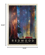 MyPuzzle Redwood National Park: Among The Giants, Vintage Poster - Premium 500 Piece Jigsaw Puzzle for Adults MyPuzzle.com