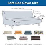 ele ELEOPTION Armless Sofa Bed Cover Stretch Slipcover Folding Couch Cover Futon Covers Full Size Furniture Protector Grid Print Color ele ELEOPTION